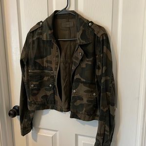 Blank NYC cropped camo shirt jacket